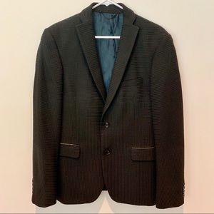Zara Man Textured Black Blazer